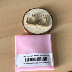 Lena Metallic Champagne Earrings